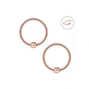 Anillo de Nariz de Acero Inoxidable para Mujer 2023 con Bola Captiva, Aro de Oro de Acero Quirúrgico de Alta Calidad para Septum y Ceja con Zirconia como Piedra Principal - Product Image 4