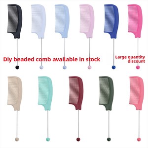 Peigne à queue Youjin YJ-481 DIY à pointe en plastique perlée, design incurvé, dents fines, pour lisser et boucler, usage professionnel et domestique en salon de coiffure - Product Image 1