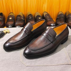 Factory high-quality penny shoes casual shoes for <b>men</b> embossed genuine leather business casual <b>men's</b> leather <b>Dress</b> Shoes&Oxfords - Product Image 3