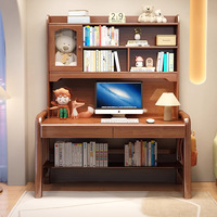 Bureau d'étude ergonomique en bois réglable en hauteur avec étagère intégrée pour chambre à coucher, bureau à domicile, étudiants