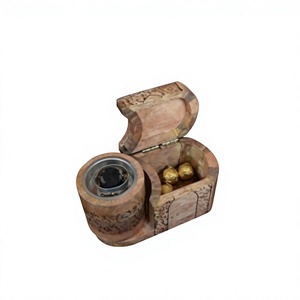 Luxury Wooden Bakhoor Censer Incense Burner with Storage <b>Box</b> Handmade Oud Charcoal Holder Arabic Ramadan <b>Eid</b> <b>Gift</b> OEM Wholesaler - Product Image 6