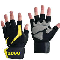 Guantes Deportivos sin Dedos de PU con Agarre de Silicona Antideslizante y Malla Acolchada para Gimnasio, Ciclismo, Entrenamiento, Ejercicio, Unisex
