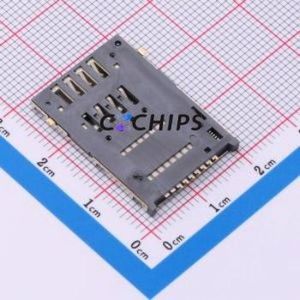 SIM-016-P6 SIM Card Connector SMD Connector Self-Return Type Mini SIM Card Card Holder With Card Detection - Product Image 2