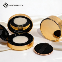 Boîte en plastique à coussin d'air 15g, ronde, vide, pour fond de teint, poudre cosmétique, conteneur de crème BB, miroir, éponge, recyclable PP