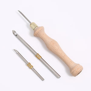 Kit d'aiguille de poinçon Kit de démarrage d'aiguille de poinçon avec cerceau de broderie Poinçon d'aiguille en bois réglable pour la couture de broderie <span class=keywords><strong>débutant</strong></span> - Product Image 2