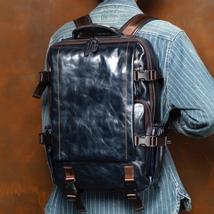 <span class=keywords><strong>Zaino</strong></span> in <span class=keywords><strong>Pelle</strong></span> <span class=keywords><strong>Artigianale</strong></span> Stile Europeo e Americano, per Viaggi e Affari, in <span class=keywords><strong>Pelle</strong></span> Laminata e Tela, Stile Vintage - Product Image 1