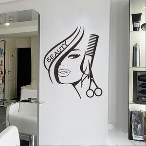 Adesivo decorativo del vinile di parrucchiere negozio professionale del <span class=keywords><strong>salone</strong></span> autoadesivo della parete - Product Image 2