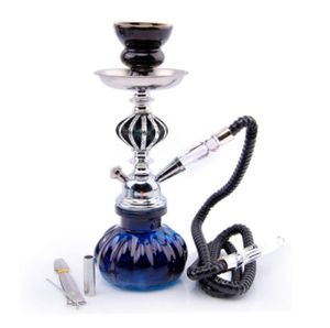 Kit complet de chicha en plastique laqué à tuyau unique avec saveurs, charbons et accessoires de voyage portables - Product Image 3