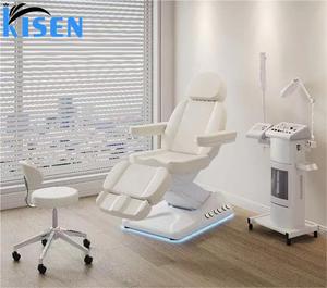 Kisen 2024 New Adjustable Clinic Beauty Salon Stationary Comfortable 4 Motors Massage Table Electric Facial Beauty <b>Bed</b> - Product Image 2