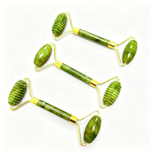Ensemble de rouleaux de jade <span class=keywords><strong>anti</strong></span>-âge naturels et Gua Sha, outil de soin de la peau, outil de beauté, rouleau de <span class=keywords><strong>massage</strong></span> pour raffermir le <span class=keywords><strong>visage</strong></span> - Product Image 2