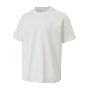 T-shirt de refroidissement lourd Summer Heat Solution-Mélange de coton de soie glacée avec épaulement incliné de qualité supérieure - Product Image 1