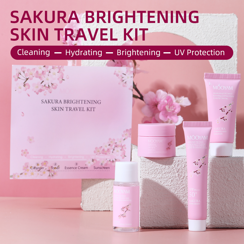 Cherry Blossom Hydrating Set - 4-piece Facial Care Anti-Wrinkle