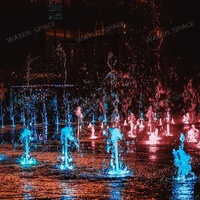 Fournisseur en gros Fontaine à eau musicale LED multicolore personnalisée pour enfants, décoration aquatique dansante pour place commerciale