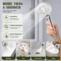 Ensemble de douche magnétique à connexion rapide avec filtre, grand panneau de pluie et douchette multifonction pour projets
