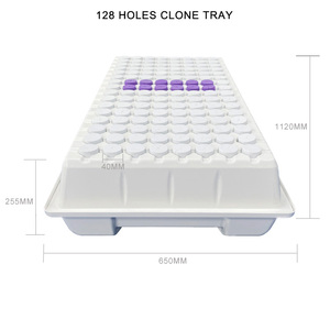 Serres agricoles Systèmes de culture aquaponique 128 trous <span class=keywords><strong>Plateau</strong></span> à clones 80 trous Boîte à cloner avec couvercle Collier Pompe à eau - Product Image 4