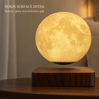 Lampe lunaire à lévitation magnétique flottante, imprimée en 3D, pour une ambiance romantique dans le salon, décoration de fête, veilleuse, cadeau