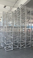 Structure modulaire en alliage d'aluminium à connexion par goupilles, cadre carré, éclairage de scène portable pour expositions
