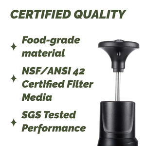 Pureeasy Portable survie en plein air Camping randonnée <span class=keywords><strong>filtre</strong></span> à eau pompe manuel <span class=keywords><strong>filtre</strong></span> à eau en céramique - Product Image 5