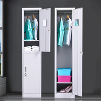 Armoire métallique à 2 portes simples en acier pour chambre et salon