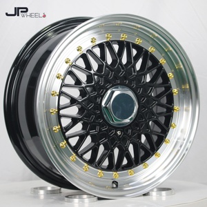 Klassieke zwarte aluminium velgen 13-19 inch 100mm PCD mesh design M1008B voor personenauto's - Product Image 3