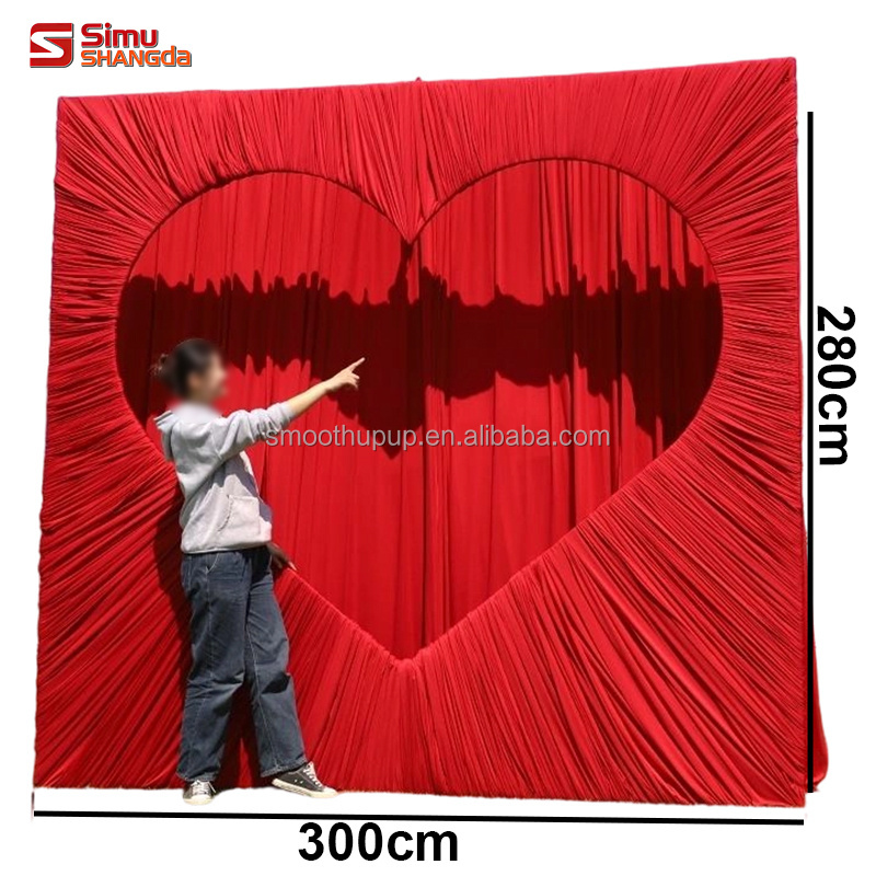 2-layer heart Stand with Fabric---2.8m height*3m width