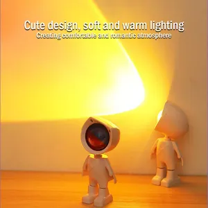 Zonsondergang Fotografie Nagloed Projector Usb Oplaadbare Huis Slaapkamer Verlichting Astronaut Decoratieve Maan Nachtlamplamp
