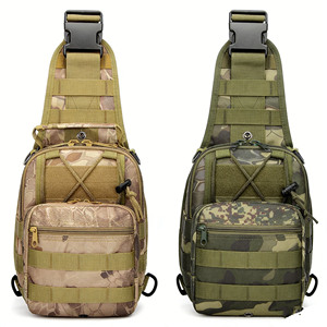 タクティカルクロスボディスリングバッグ カスタムロゴ ハンティング メンズ ユーティリティ 防水 EDC MOLLE チェストメッセンジャー - Product Image 1