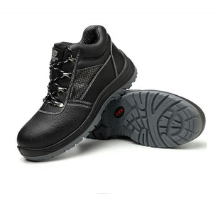 Màu Đen Da PU Duy Nhất S3 SRC Chống Tĩnh Điện Làm Việc An Toàn Công Nghiệp Giày Thép Toe Cap - Product Image 4