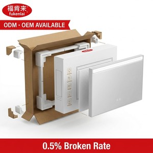 Fullkenlight <span class=keywords><strong>Armoire</strong></span> de salle de bain avec <span class=keywords><strong>miroir</strong></span> LED intégré, capteur tactile, fonction anti-buée et fermeture douce - Product Image 6