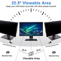 Protection d'écran anti-espion double sens pour moniteur LCD de bureau DELL 21,5 pouces 16:9, filtre anti-lumière bleue