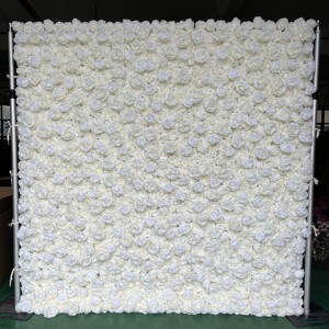 Bán Buôn 8ft X 8ft Handmade Thực Tế <span class=keywords><strong>Red</strong></span> Rose Flower Tường Bảng Điều Chỉnh Roll-up Nhân Tạo Tăng Cho Đám Cưới Ngày Valentine - Product Image 6