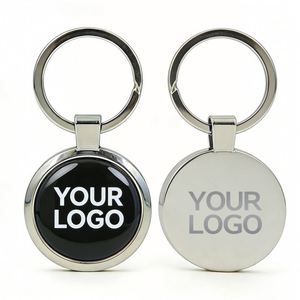 Wholesale <b>Blank</b> Plain Round Shaped Custom Laser Logo Luxury Souvenir Made Metal Ring for Printing Keychain Accessories - Product Image 1