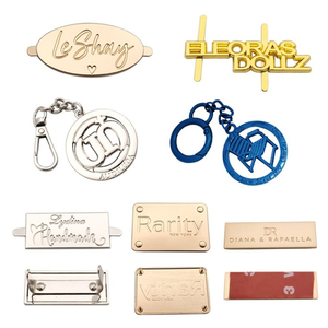 Oem Brand Logo Name Eco-Friendly Woven Zinc Alloy Metal <b>Tag</b> for Handbag Customized Material Stainless Steel Brass Metal Label - Product Image 5