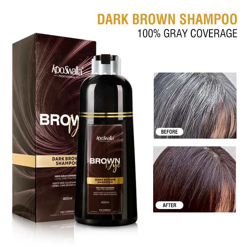 Kooswalla Black Shampoo - Permanent Herbal Hair Dye