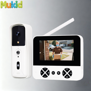 กริ่งประตูวิดีโอ M16ไร้สายขนาด4.3นิ้วมองเห็นกลางคืนตรวจจับการเคลื่อนไหวอัตโนมัติ PIR กันน้ำ - Product Image 1