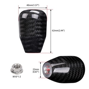 Carbon Fiber Gear <b>Shift</b> <b>Knob</b> 5 Speed M10x1.5 Lightweight Car Modification Part - Product Image 2