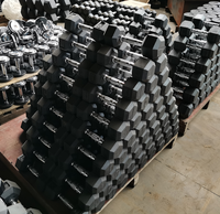 Vente en gros d'usine : Ensemble d'haltères hexagonales en caoutchouc pour salle de sport, en livres (lb)