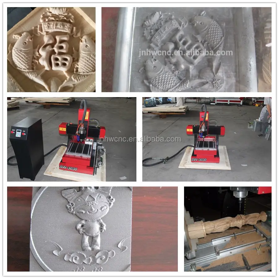 Metal Engraving Machine Sw-3030 High Precision Metal Or Wood New Style Mini Cnc Router Mould Engraving Machine