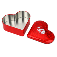 Boîte en métal en forme de cœur pour chocolats, emballage cadeau pour bonbons, conteneur de rangement en métal pour la Saint-Valentin