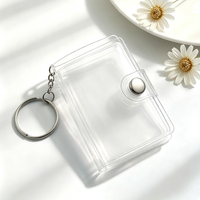 Mini album photo porte-clés à paillettes de 2 pouces avec fermeture magnétique, 8 feuilles 16 emplacements, sac de rangement pour cartes photo, accessoires pendentifs