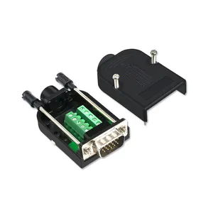 DB15 D-Sub VGA solderless hàn miễn phí kết nối nam nữ 3 hàng 15Pin VGA 3 + 6 /VGA 3 + 9 cổng nối tiếp thiết bị đầu cuối Adapter Kit
