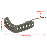 Rail latéral tactique pour casque, fixation rapide extérieure, rail en nylon incurvé rotatif pour accessoires de casque Mich