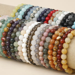 Bijoux Cristal Naturel Agate Oeil de Tigre Tendance Unisexe Géométrique Perlé Bracelet Cadeau Vente en Gros - Product Image 2