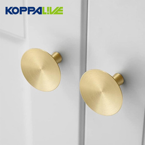 Koppalive Modern Small Concave Disc <strong>Knobs</strong> Solid Brass Durable Cabinet <strong>Door</strong> Drawer <strong>Knob</strong> for <strong>Bedroom</strong> Dresser Kitchen Furniture - Product Image 2