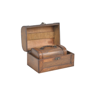 Storage Wooden Box Storage Mini Jewelry Storage Trunk Box Wooden Treasure Storage Trunk Box