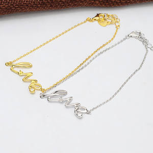 S925 Silver Women's Love Style 6-13 <b>Pearl</b> Jewelry DIY Accessories Trendy Empty Tray Semi Finished for Fashion String <b>Bracelets</b> - Product Image 1