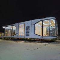 Maison préfabriquée en conteneur, structure en acier préfabriquée, capsule mobile, maison d'hôtes prête à l'emploi
