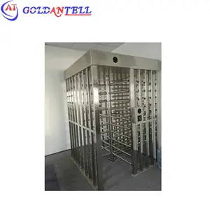 90 / 120 degree 4 revolving arms free exit rfid smart cards access full height cage turnstiles on wholesale