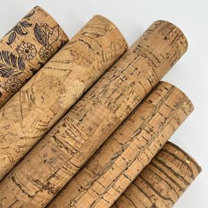 Le plus récent <span class=keywords><strong>liège</strong></span> gaufré PVC Faux cuir tissu métallique extensible PU canapé sac pour meubles maison Textile utilisation rouleaux disponibles - Product Image 1