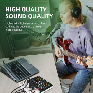 Console de mixage <span class=keywords><strong>audio</strong></span> Debra V4, <span class=keywords><strong>carte</strong></span> son pour <span class=keywords><strong>PC</strong></span>, enregistrement, réverbération, interface <span class=keywords><strong>audio</strong></span>, console de mixage DJ, interfaz - Product Image 3